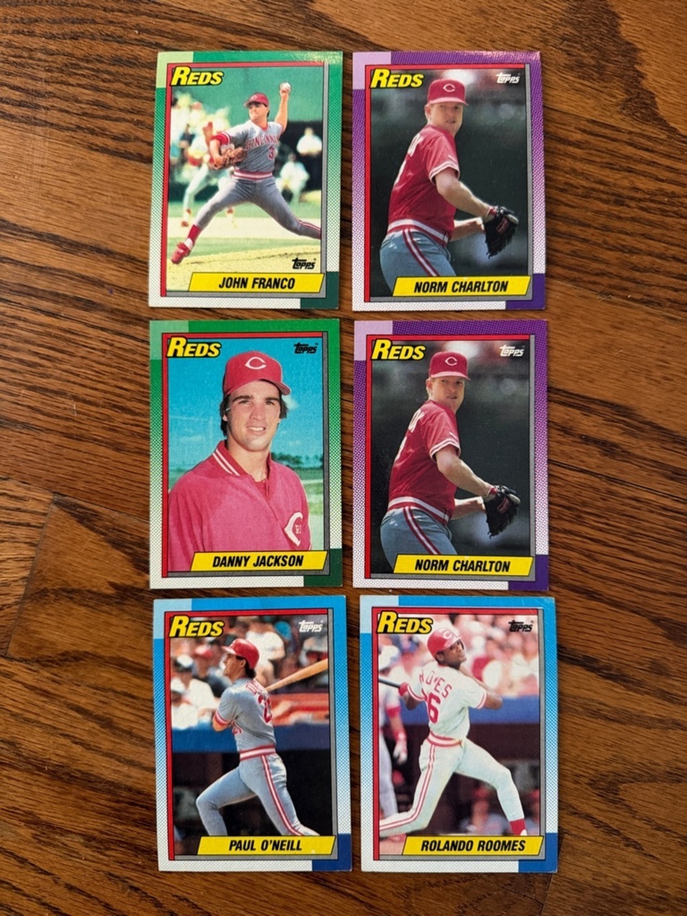 Topps Cincinnati Reds Cards - Red, Purple, Green Accents